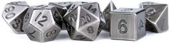 MDG: Metal Dice - Antique Silver 16mm Poly Set MET 006